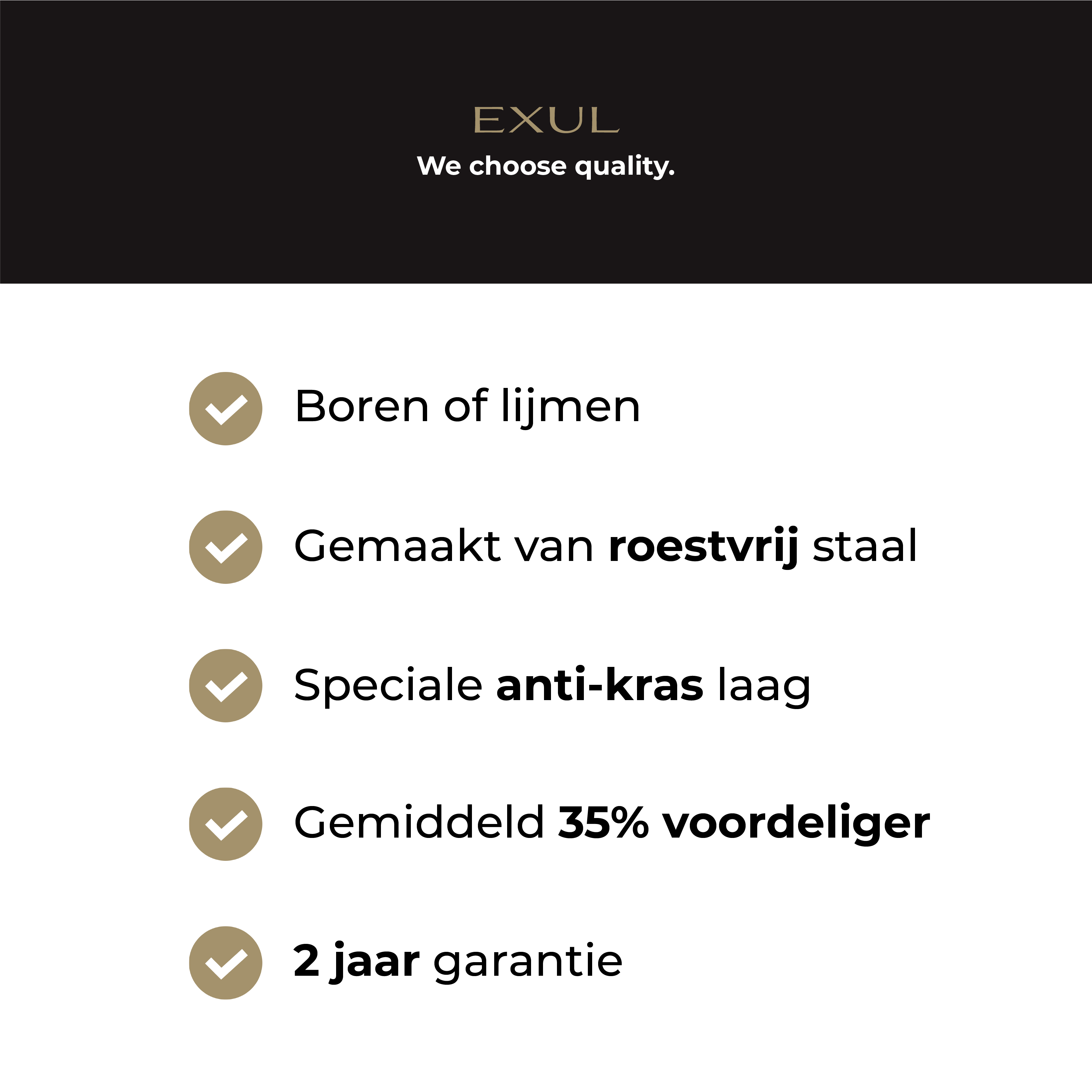 Handdoekhaak - Goud - Exul